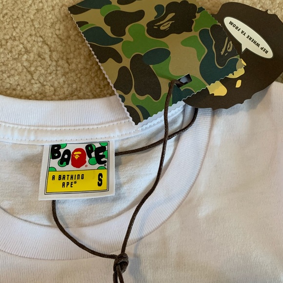 A Bathing Ape Double Sided White Ape Tee - Picture 3 of 5